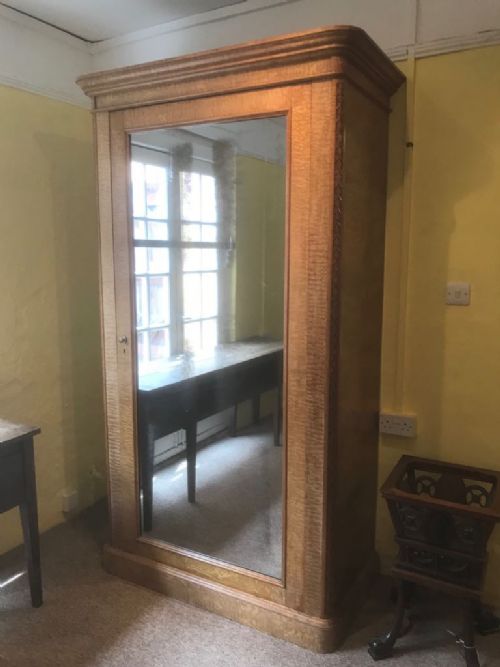 19th C Hungarian Ash Single Door Wardrobe By Holland Sons C