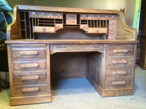 A Large Oak Roll Top Desk 259445 Www Blankcanvasantiques Co Uk